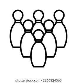 bowling pins icon flat vecktor trendy popular