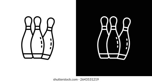 Bowling pins icon. Graphic Design vector icon. Ui Ux Icons