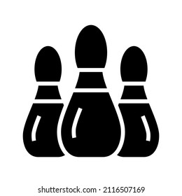 Bowling Pins icon isolated on white background