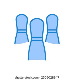 bowling pins icon, isolated on white background. Vector illustration can be used for web, mobile,etc.