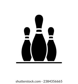 Bowling pins Icon on White Background - Simple Vector Illustration
