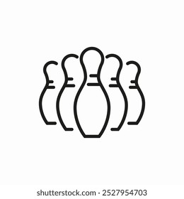 bowling pins icon sign vector