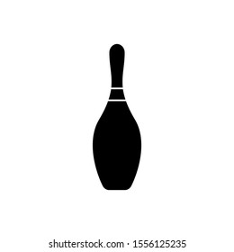 bowling pins icon. vector flat illustration