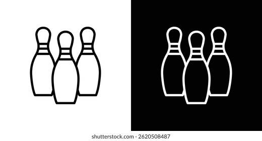 Bowling pins icon vector, illustration logo template in trendy style