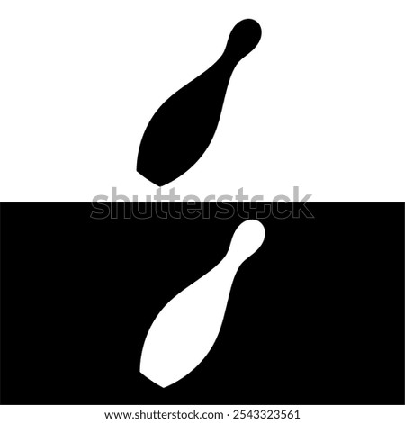Bowling pins icon. Vector image