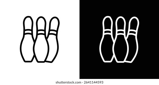 Bowling pins icon vector simple element illustration editable
