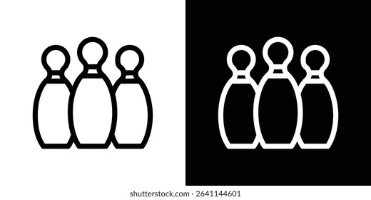 Bowling pins icon vector simple element illustration editable