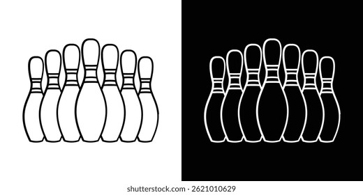 Bowling pins icon vector for web, and mobile app