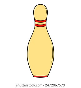 bowling pins illustration isolated vector