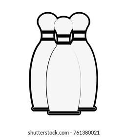 Bowling pins isolated