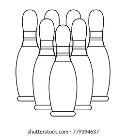 Bowling pins isolated