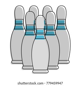 Bowling pins isolated
