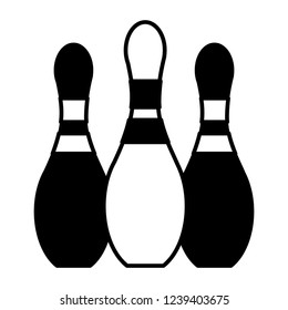 bowling pins on white background
