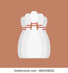 
Bowling pins set up for competition