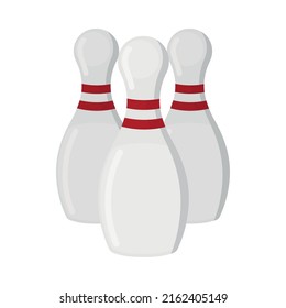 bowling pins sport icon isolated