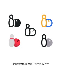 Bowling Pins Sport Icon Pack