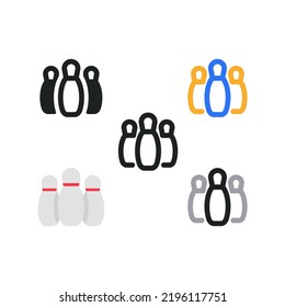 Bowling Pins Sport Icon Pack
