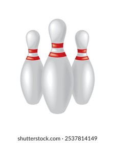 bowling pins sports equipment isolated