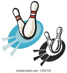 Bowling pins. Vector illustration