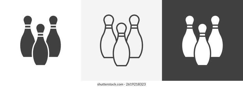 Bowling pins web vector icons
