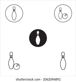 Bowling pins and a yellow ping pong ball