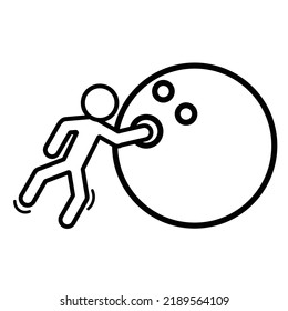 Bowling player vector. Suitable for games and play.