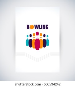 Bowling poster. ball,pins