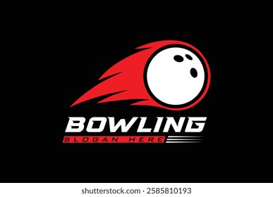 Bowling professional tournament badge logo design vector - bowling sports logo.