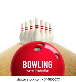 bowling realistic theme eps 10 