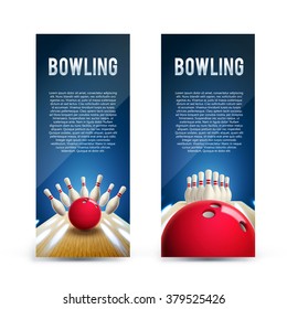 bowling realistic theme eps 10  broshure