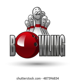 Bowling Red Stock Vector (Royalty Free) 487396834 | Shutterstock