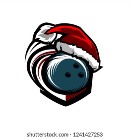  Bowling Santa Badge