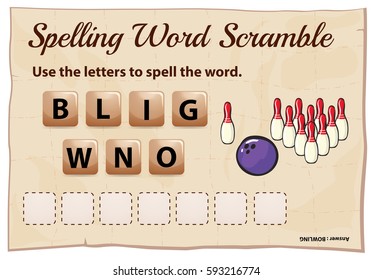 Bowling scramble card