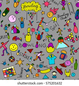 Bowling, seamless pattern for your design