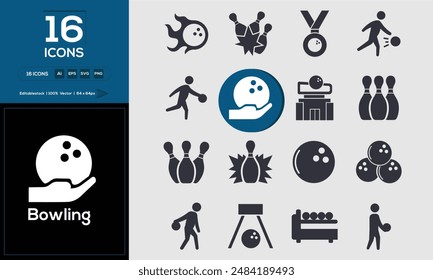 Bowling Set of high-quality icons that are suitable for Bowling. And change your next projects with minimalist icon design, perfect for websites, mobile apps, books, social media