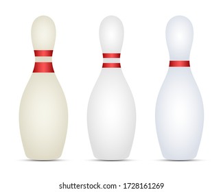 Bowling set vector design illustration isolated on white background