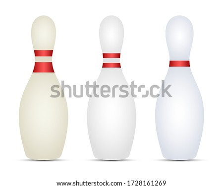 Bowling set vector design illustration isolated on white background