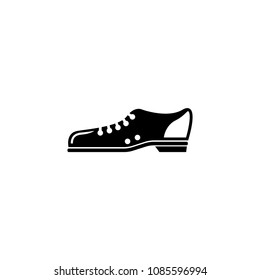 Bowling Shoes. Flat Vector Icon. Simple black symbol on white background