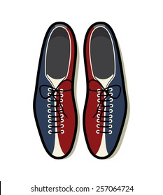 Bowling shoes vector icon