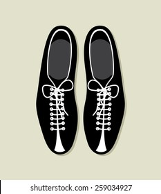 Bowling shoes vector icon