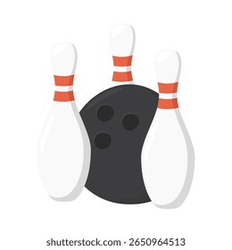Bowling Sign Emoji Icon Illustration. Sports Vector Symbol Emoticon Design Clip Art Sign Comic Style.