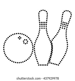 Bowling sign illustration