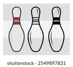 Bowling, Bowling Silhouette, Bowling Game, Bowling Ball, Strike, Pins Png, Outline, Clipart, Clipart