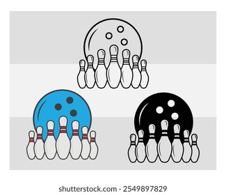 Bowling, Bowling Silhouette, Bowling Game, Bowling Ball, Strike, Pins Png, Outline, Clipart, Clipart