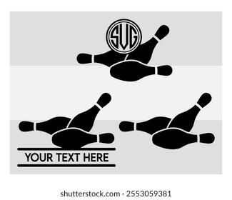 Bowling, Bowling Silhouette, Bowling Game, Bowling Ball, Strike, Pins Png, Outline, Clipart,