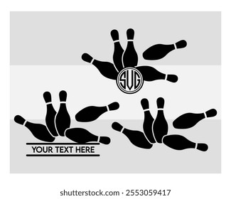 Bowling, Bowling Silhouette, Bowling Game, Bowling Ball, Strike, Pins Png, Outline, Clipart,