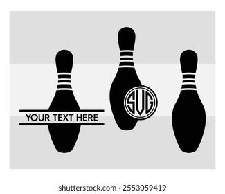 Bowling, Bowling Silhouette, Bowling Game, Bowling Ball, Strike, Pins Png, Outline, Clipart,