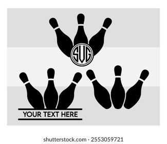 Bowling, Bowling Silhouette, Bowling Game, Bowling Ball, Strike, Pins Png, Outline, Clipart,