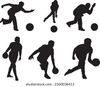 Bowling Silhouette Vector Graphic Pack