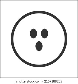 Bowling Simple Flat Icon Vector